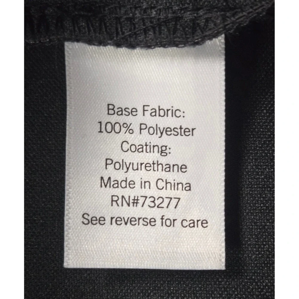 Faux Leather Pleated Skirt Black Womens Medium Elastic Waist Mini Whimsigoth